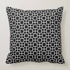 Black And White Square Pattern Black And White Square Net Throw Pillow Zazzle Com Throw Pillows Pillows Black White