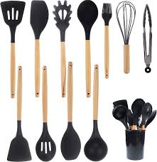 Maybe you would like to learn more about one of these? Jiaq Silicone Kitchen Utensils Set 12 Silicone Cooking Utensils For Non Stick Cookware Wood Kitchen Utensils Silicone Spatula Wooden Spoons Set Tongs Best Kitchen Gadgets Tool Set Gifts Wayfair