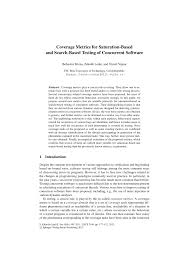 Jun 23, 2021 · oproti izraelské armádě jsou všichni naši politici, co se týče sociálních sítí, těžcí amatéři. Pdf Coverage Metrics For Saturation Based And Search Based Testing Of Concurrent Software