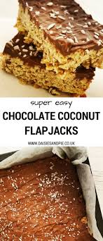 Coconut Flapjacks With Chocolate Topping Recipe Flapjack Recipe Chewy Sweet Recipes Desserts Easy Chocolate