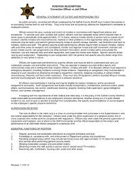 correctional officer sergeant resume