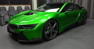 Bmw I8 Wearing Bespoke Lava Green Exterior Ac Schnitzer Aero Carscoops Bmw I8 Bmw Bmw I