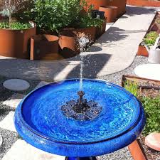Feelle Solar Powered Fountain Pump 8v 1 6w Solar Panel Floating Water Fountain Pump Kit For Bird Baths Pool Pond Garden Solar Fountain Water Fountain Pumps Solar Powered Fountain Pump