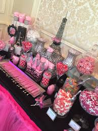 Paris Themed Candy Table We Made For A Sweet 16 At Meadow Wood Manor In Randolph Nj Paris Themed Birthday Party Hotel Birthday Parties Paris Birthday Parties