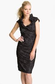 Xscape Ruched Ruffle Collar Lace Dress Black Size 8 70 Xscape Sheath Cocktail Dresses Mob Dresses Nordstrom Dresses