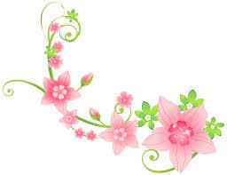 Pink Floral Decoration Png Clip Art Image Flower Embroidery Designs Flower Drawing Clip Art