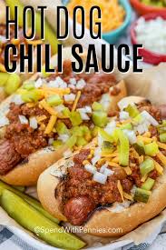 Serve with ketchup and mustard! Quick Hot Dog Chili Spend With Pennies