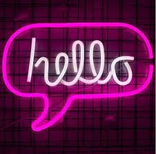 Hallo Led Licht Neon Lighting Neon Signs Neon Light Art