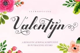 This romantic couple script is apparent and easy to read. Valentijn Romantic Font 185010 Valentines Font Bundles