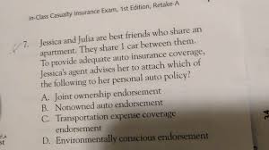 Advertisement with all the choices about deductibles, coverage, liability and more, finding the auto insurance you need can be cha. Solved In Class Casualty Insurance Exam 1st Edition Retake Chegg Com