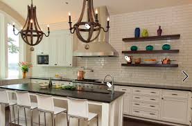 Tile Above Cabinet On Floating Shelf Wall Above Cabinets Floating Shelves Wall Shelves