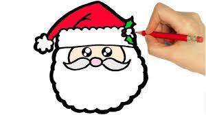 First draw small oval for santa's face, then starting mid way through the first oval draw another large oval for santa's body. Youtube Santa Claus Drawing Easy Novocom Top