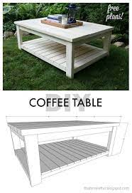 Build the farmhouse coffee table for under $40 with just a drill and a saw! Build A Large Simple Coffee Table Using Off The Shelf Lumber And My Free Plans Here Basic Construct Diy Coffee Table Coffee Table Plans Coffee Table Farmhouse