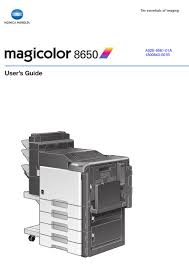 Download now konica minolta bizhub c452 driver. Konica Minolta Magicolor 8650 User Manual Pdf Download Manualslib