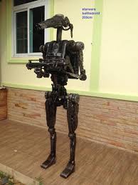Star Wars Battle Droid Statue Life Size Scrap Metal Art From Thailand Scrap Metal Art Metal Sculpture Metal Art