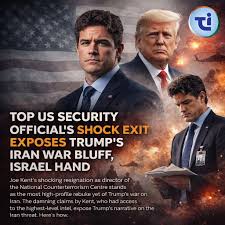 ⚠️ Major development in US national security A top US security official,  Joe Kent, has resigned from his position as Director of the National  Counterterrorism Centre. His exit is being seen as