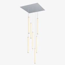 Alcon Lighting 12168 7 Cosma 7 Light Cluster Architectural Led Long Cylinder Vertical Tube Commercial Pendant Light Fixture Alcon Lighting
