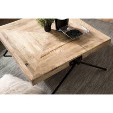 La petite table est en parfait état. Table Basse En Bois Et Metal Noir Avec Pieds De Style Compas Rhodes