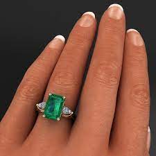 Crazy Rich Asians Ring 4 Carat Green Moissanite Ring Etsy Gold Diamond Wedding Band Moissanite Engagement Ring Emerald Engagement