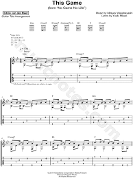 Eddie Van Der Meer This Game From No Game No Life Op1 Guitar Tab In G Minor Download Print Guitar Tabs No Game No Life Guitar