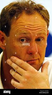 England's Mark Roe in dejection during a press conference after the third  round of the 132nd Open Championship at Royal St George's, Sandwich, Kent.  Roe and Jesper Parnevik were today disqualified from