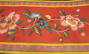 Red Wallpaper Border Pink Flowers Flowering Vine Yellow 1121b Traditional New Wall Wallpaper Wallpaper Border Red Wallpaper