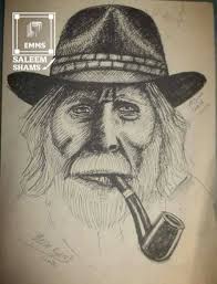 مدونة شمس رسمة وجه رجل يدخن بالخطوط blog male sketch blog posts