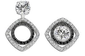 Black And White Diamond Earrings Convertible Black And White Diamond Earrings Three Earrings In One In 2019 Diamond Earing Diamond Jewelry