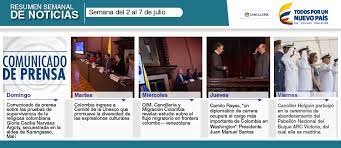 Últimas noticias, fotos, y videos de colombianas las encuentras en perú21. Resumen Semanal De Noticias Del 2 Al 7 De Julio De 2017 Cancilleria