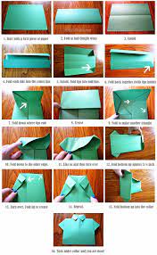 Now stick the tie on the front of the card, wait for it to dry, and give dad this special, father's day shirt card! Diy Father S Day Shirt Card Origami Shirt Tie Craft Diy Father S Day Shirt Card Origami Shirt Father S Day Diy