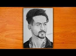 Pencilsketch Pencildrawing How To Draw Hindi Bollywood Movie Super Star Sketch Of Bollywood Movie Star Step By Step Tiger Drawing Drawings Pencil Sketch