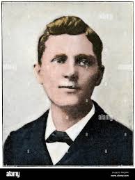 Leon Czolgosz, assassin of President William McKinley in 1901. Hand-colored  halftone of a photograph Stock Photo