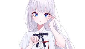 Check out amazing whitehair artwork on deviantart. Hd Wallpaper Anime Anime Girls White Hair Blue Eyes 2d Wallpaper Flare