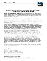 Personalized banking & lifestyle benefits investment & other products digital convenience on the move. Saxo Bank Launches Saxowebtrader 2 0 And Saxo World