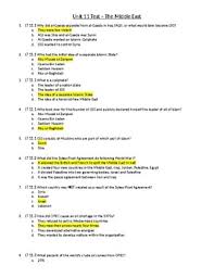 Get instant help for answers for pearson realize and also. Unit 11 Middle East Test With Answer Key By Social Studies Today