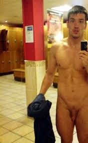 Two twinks are in talking in the locker room and soon one guy joins them. Guys Naked In Changing Room
