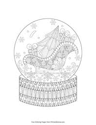 Free printable coloring pages and book for kids. Images Of Easy Cute Snow Globe Coloring Pages Christmas Tree Drawing