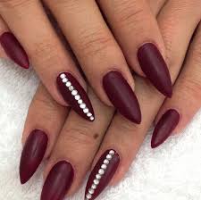 What you end up with is a shade that spending your rent money on designer clothes may not be realistic, but you can always treat yourself to fancy designer nail polish, am i right? Dark Red Acrylic Nails Stiletto Nail And Manicure Trends