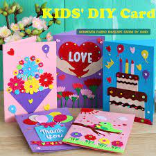The following are the common types of greeting cards we know: Diy Handmade Greeting Cards Children Handmade Non Woven Material Craft Toys Kids Creative 3d Puzzle Toy Educational Toys Craft Toys Aliexpress
