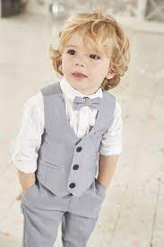Vivid Navy Grey And White Winter Wedding Color Inspirations Wedding Kids Outfit Wedding Outfit For Boys Winter Wedding Colors