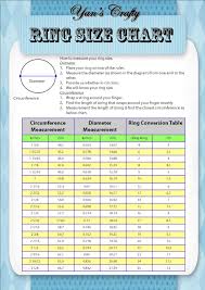 Wedding Ring Size Chart