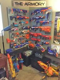 Diy awesome $40 nerf gun rack! 42 Amazing Man Cave Ideas That Will Inspire You To Create Your Own