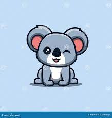 Koala Assis Mignon Créatif Kawaii Dessin Animé Logo Mascotte Illustration  Stock - Illustration du vecteur, frais: 253103014