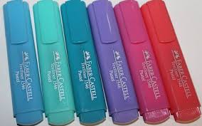 Caneta Faber Castell Fine Pen Pastel New Faber Castell Pastel Color Highlighter Marker Pen 6 Colors Set 1546 Fabercastell Faber Castell Highlighters Markers Pens Markers