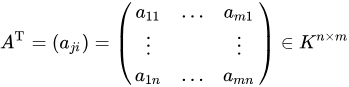 Jul 02, 2013 · edit: Transponierte Matrix Wikipedia