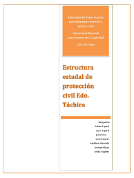 Estructura Organizativa de Proteccion Civil y Admistracion de Desastres