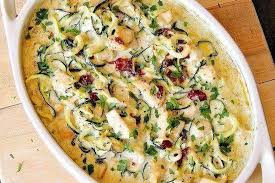 Chicken Alfredo Zoodle Bake Recipe Zoodle Recipes Recipes Food