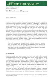 Not all polyamorous people use this system of categorization, but it works for some. Pdf The Distinctiveness Of Polyamory