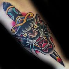 I'm an artist that's extremity interested in american traditional tattoo flash. Top 57 Traditional Panther Tattoo Ideas 2021 Inspiration Guide