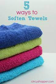New towel colors can bleed and run in the washer and ruin other clothes and linens. 5 Ways To Soften Towels Soft Towels Towel Cleaners Homemade